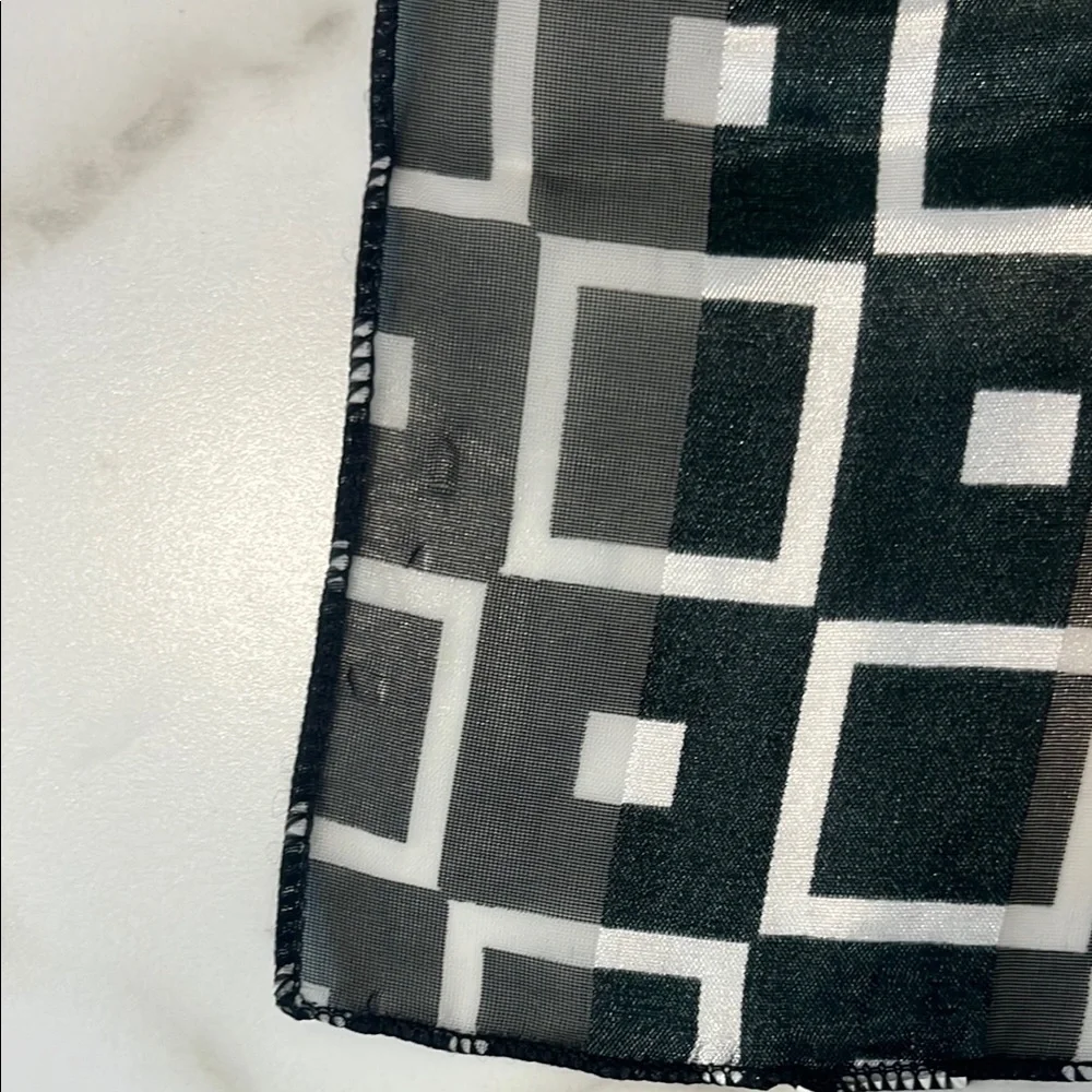 Black and White Vintage Geometric Scarf